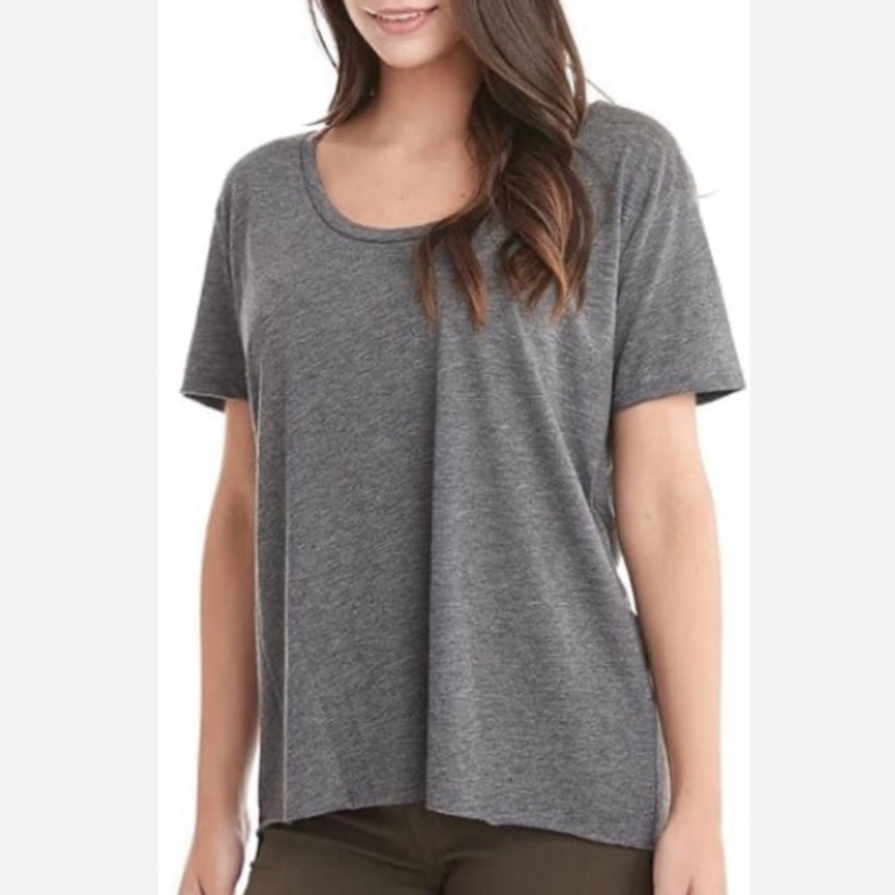 ❤️3X20 ALL IN MOTION Women Short Sleeves Polyester Heather Grey Tee | L